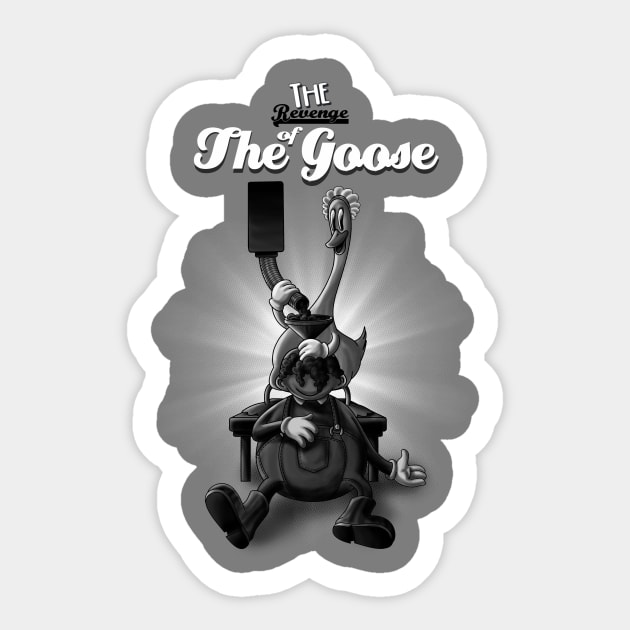 The Revenge of the Goose Sticker by Vinsse